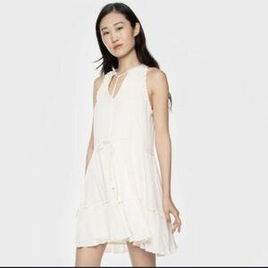 Dex drawstring chiffon dress